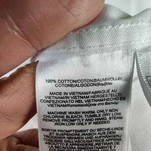 Brooks Brothers Dress Shirt Adult 17.5 4/5 XL 2XL White Button Up Regent Men - Picture 10 of 10